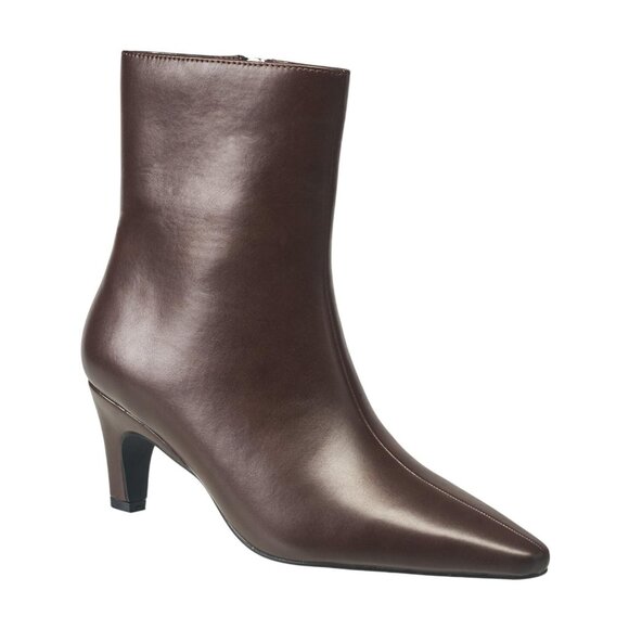 NWT French Connection Alex Kitten Heel Bootie FC-ALEX-S Chocolate Brown 6M